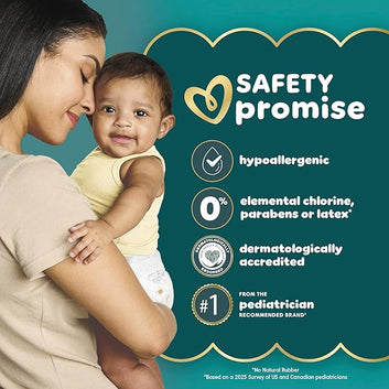 Pampers Swaddlers Diapers, Size 0 (up to 10 lbs), 84 Count, Absorbent, Keeps Baby Dry and Comfortable, Skin Safe Disposable Baby Diaper (Packaging May Vary)